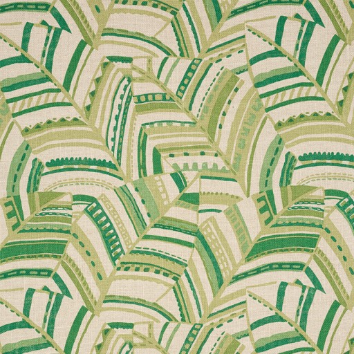 Ткань Schumacher fabric 178650/DECO LEAVES