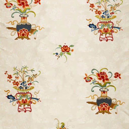 Ткань Schumacher fabric 64420/MING EMBROIDERY