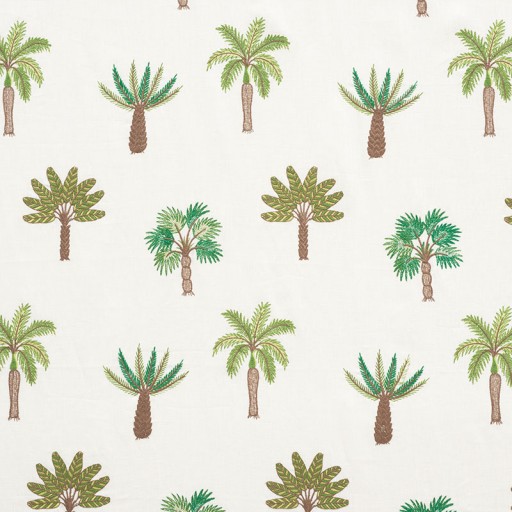 Ткань Schumacher fabric 75300/PALMETTO BEACH EMBROIDERY