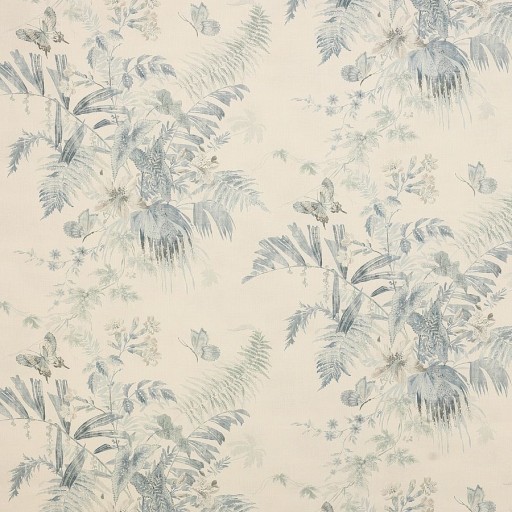 Ткань с голубыми растениями F4662-03
