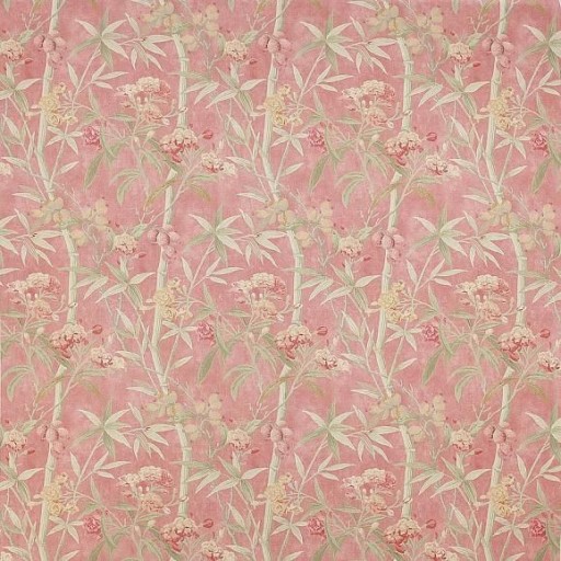 Ткань розового цвета с бамбуком F4707-01