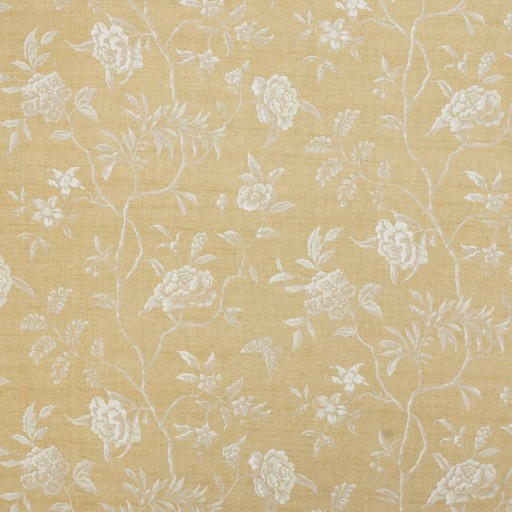 Ткань желтого цвета с белыми цветами F4657-01