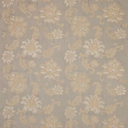 Ткань светло-коричневого цвета с цветами F4101-01