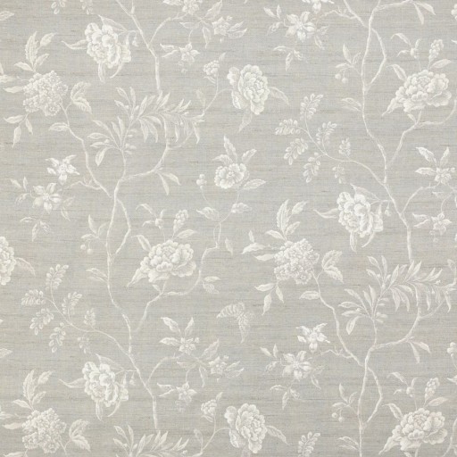 Ткань серого цвета с белыми цветами F4657-03