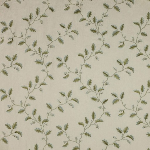 Ткань серо-зелёного цвета с растительностью  F3405-01
