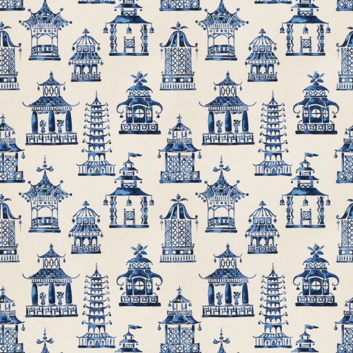 Ткань Fabricut fabric Bezique pagoda Royal blue
