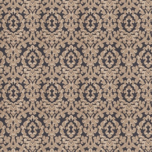 Ткань Fabricut fabric Eureka Damask Navy sparkle