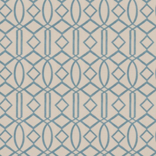 Ткань Fabricut fabric Egyptian lattice Turquoise