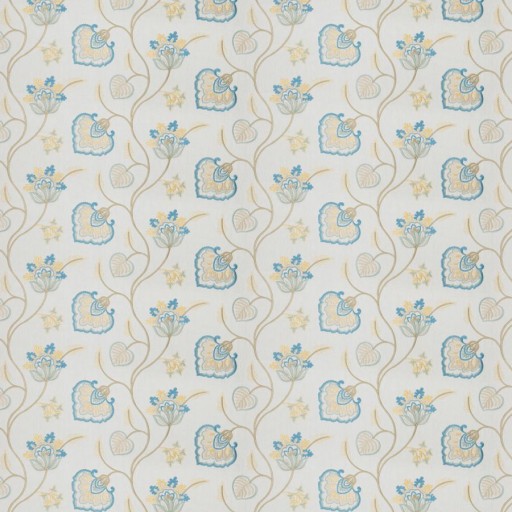 Ткань Fabricut fabric Tilt floral Aqua