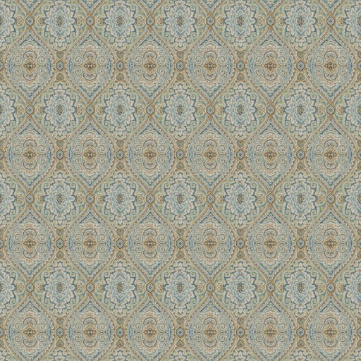 Ткань Fabricut fabric Utter medallion Cerulean