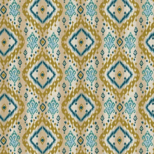 Ткань Fabricut fabric Ikat paisley Teal