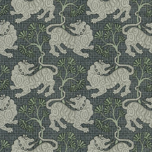 Ткань Fabricut fabric Lions Den-Indigo