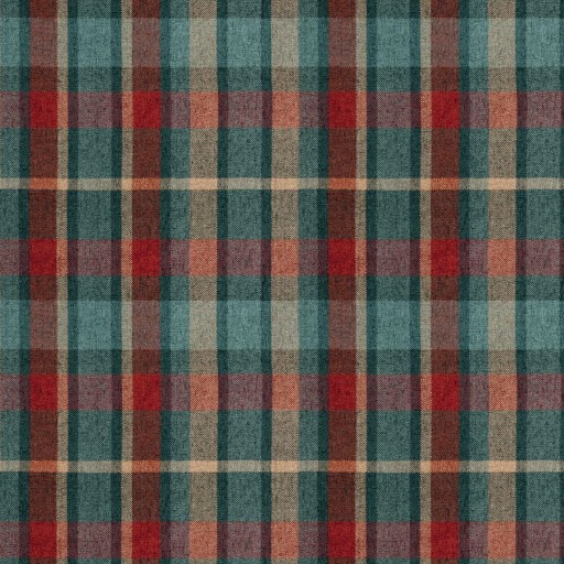 Ткань Fabricut fabric Calais plaid Peacock
