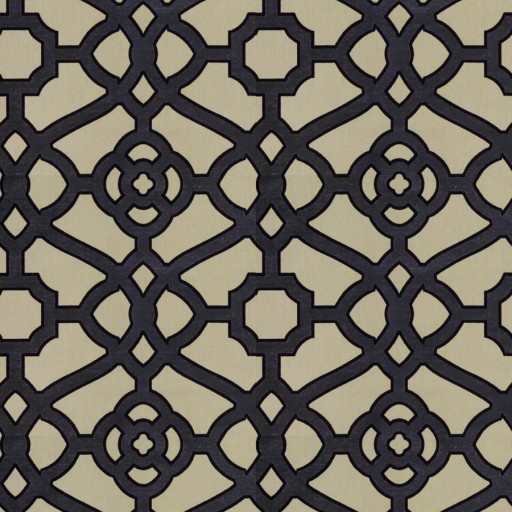 Ткань Fabricut fabric Drama lattice Black