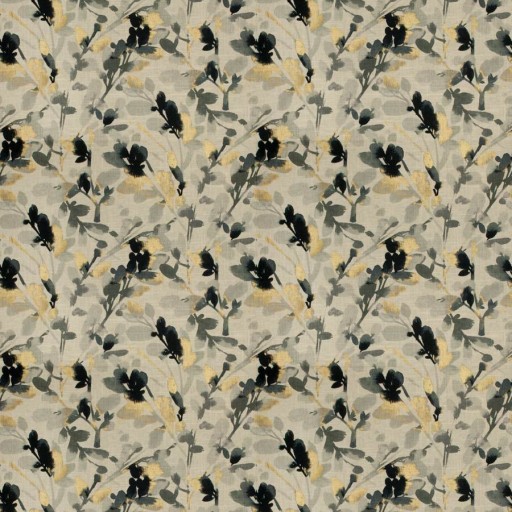 Ткань Fabricut fabric Smithee leaves Graphite