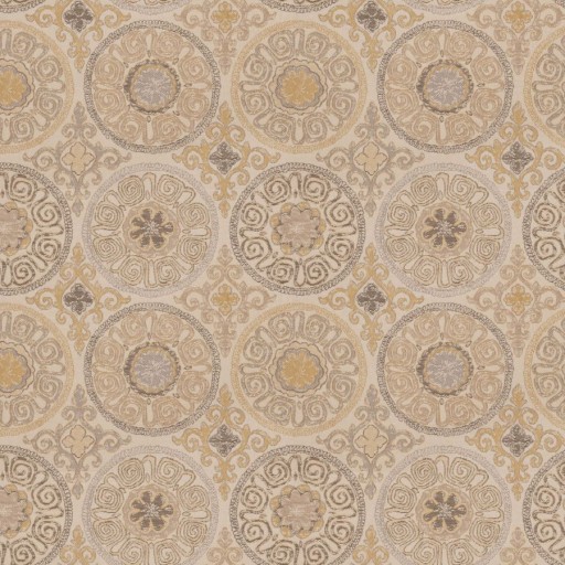 Ткань Fabricut fabric Barbu medallion Mustard