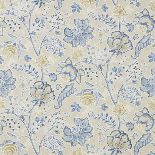 Ткань с серо-синими цветами DART226319