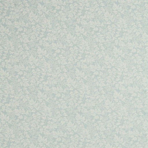 Ткань нежно-голубого цвета с листьями DHPU236459