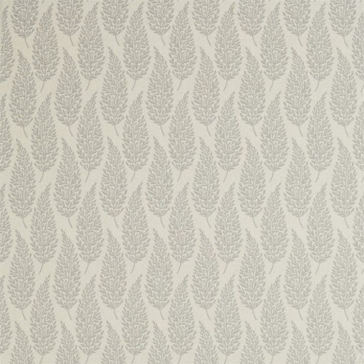 Ткань бледно-молочного цвета с серебристыми перьями DHPU236440