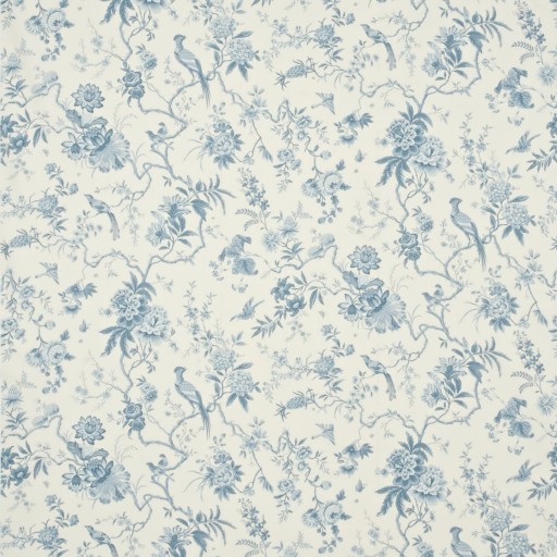 Ткань песочного цвета с голубыми ветками DPEMPI203