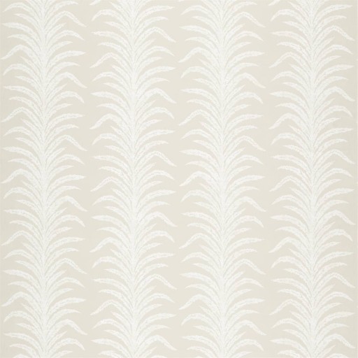 Ткань молочного цвета с белыми листьями DGLA236769