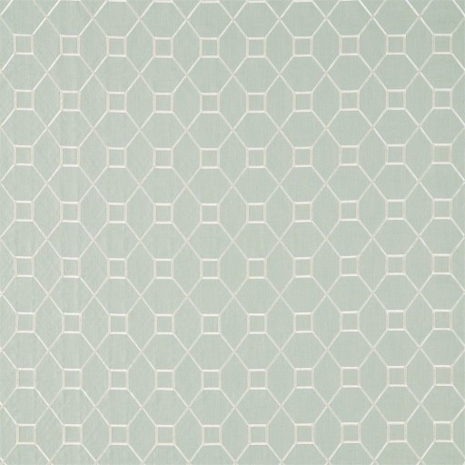 Ткань бирюзового цвета с квадратами и ромбами DART236360