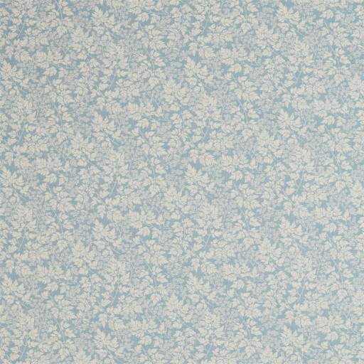 Ткань голубого цвета с листьями DHPU236460