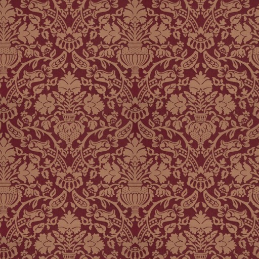 Ткань Stroheim fabric Baring Damask-Garnet